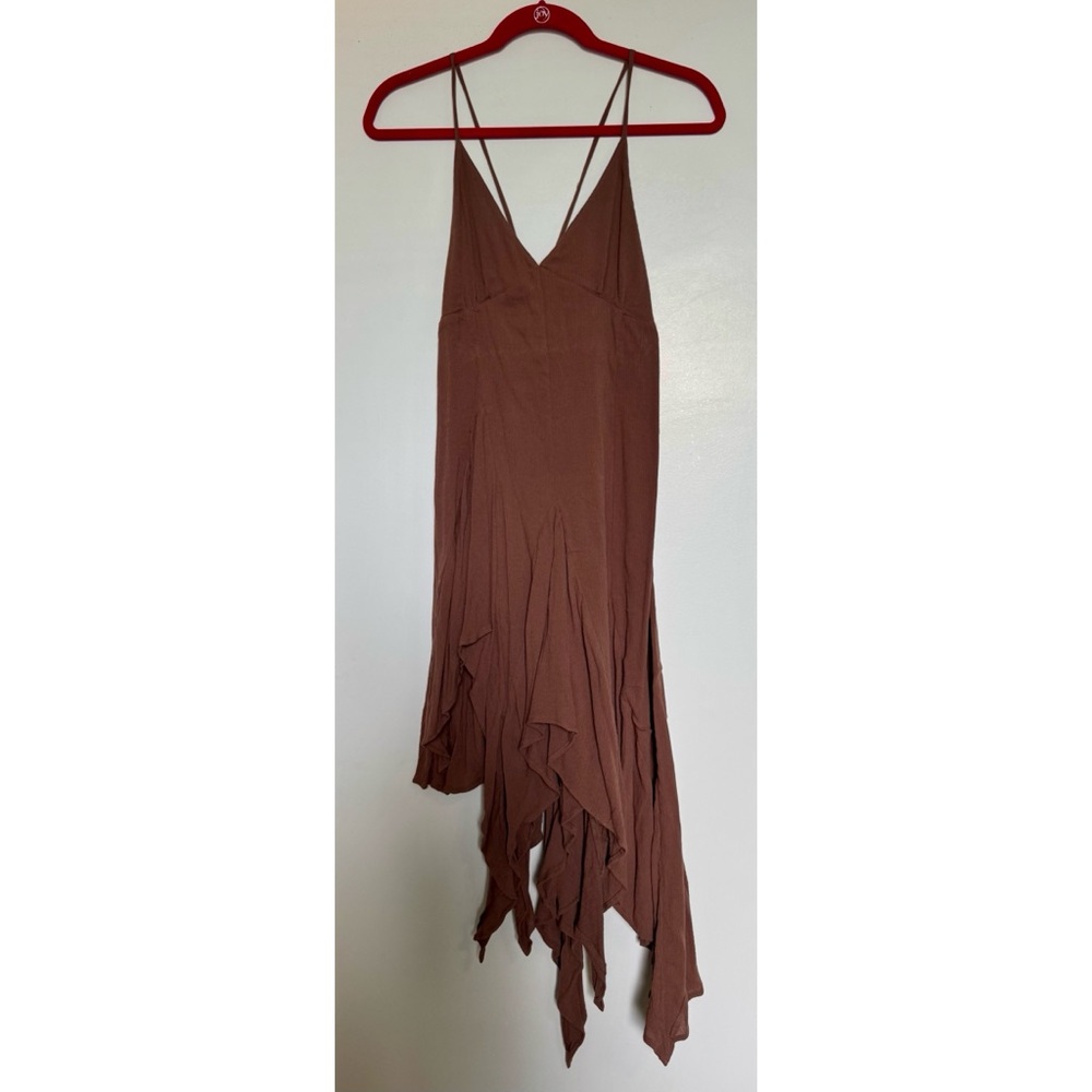 Free People Brown Asymmetrical Sundress